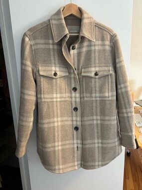 Everlane Plaid Wool Blend Shirt Jacket S